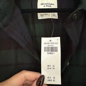 New with tags! Flannel Abercrombie tie waist dress